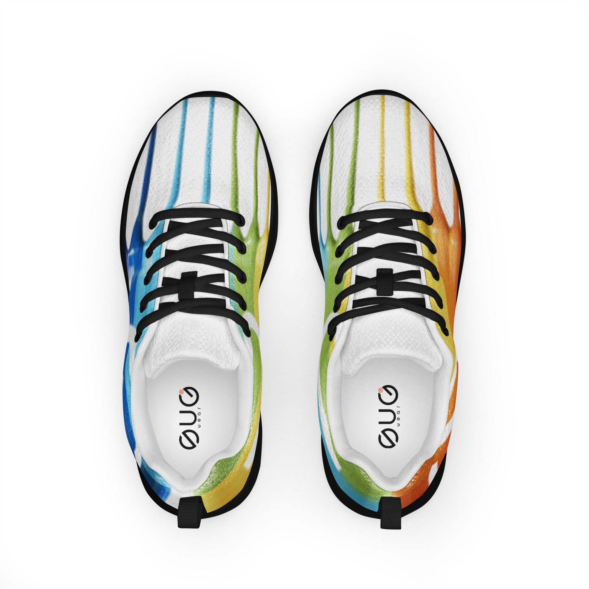 Women's SUG S1 Trainers - White with rainbow drip – SUG WEAR